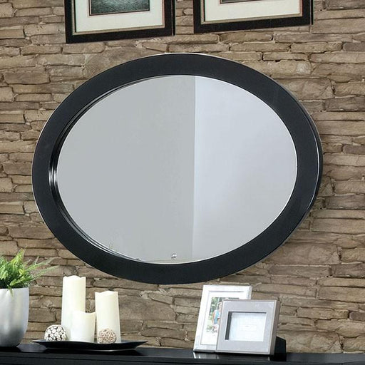 LENNART II Black Oval Mirror - Imperial Furniture (Las Vegas, NV) - Multi Location