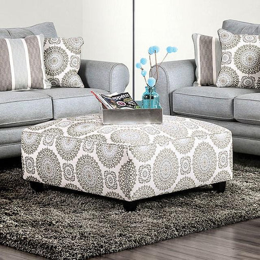 Misty Ivory/Pattern Ottoman - Imperial Furniture (Las Vegas, NV) - Multi Location