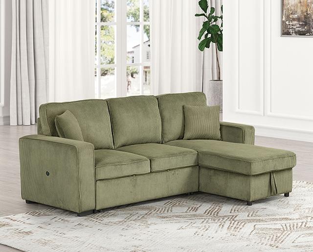 Yves Sectional Green - Imperial Furniture (Las Vegas, NV) - Multi Location