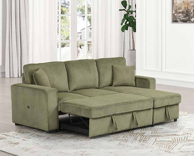 Yves Sectional Green - Imperial Furniture (Las Vegas, NV) - Multi Location