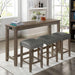 CAERLEON 4 Pc. Counter Ht. Table Set, Wire-brushed Gray - Imperial Furniture (Las Vegas, NV) - Multi Location