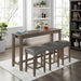 CAERLEON 4 Pc. Counter Ht. Table Set, Wire-brushed Gray - Imperial Furniture (Las Vegas, NV) - Multi Location