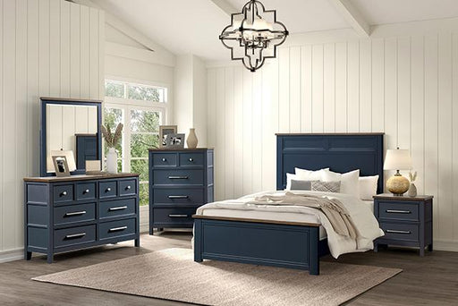 Bed Pinetop Blue & White - Imperial Furniture (Las Vegas, NV) - Multi Location