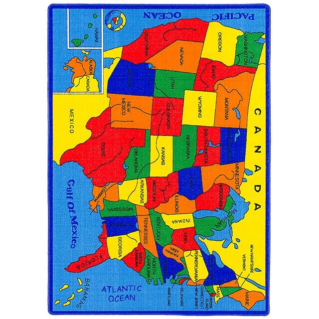 ABBEY Us Map 5' X 8' Area Rug - Imperial Furniture (Las Vegas, NV) - Multi Location