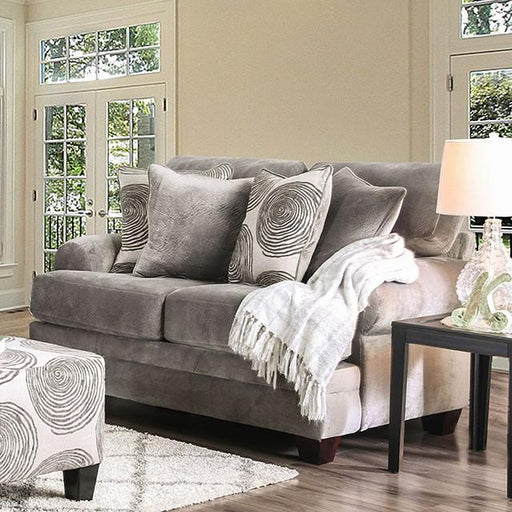 Bonaventura Gray/Pattern Love Seat - Imperial Furniture (Las Vegas, NV) - Multi Location