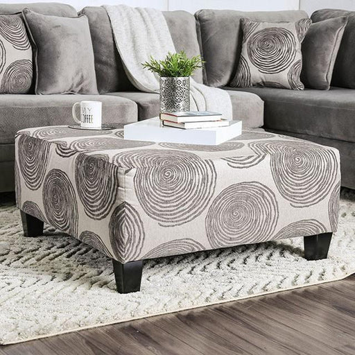 Bonaventura Gray/Pattern Ottoman - Imperial Furniture (Las Vegas, NV) - Multi Location
