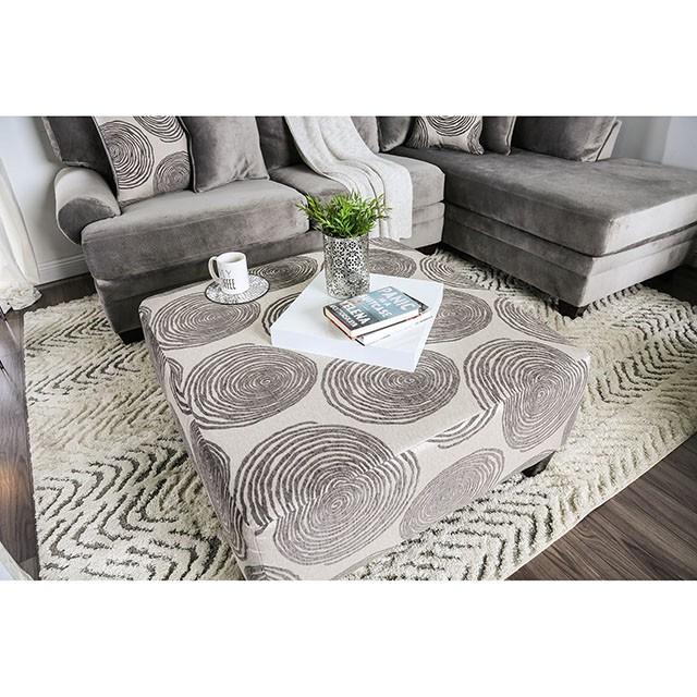 Bonaventura Gray/Pattern Ottoman - Imperial Furniture (Las Vegas, NV) - Multi Location