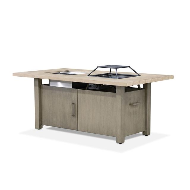 Bordeaux Dining Table w/ Fire Pit & Cooler - Imperial Furniture (Las Vegas, NV) - Multi Location