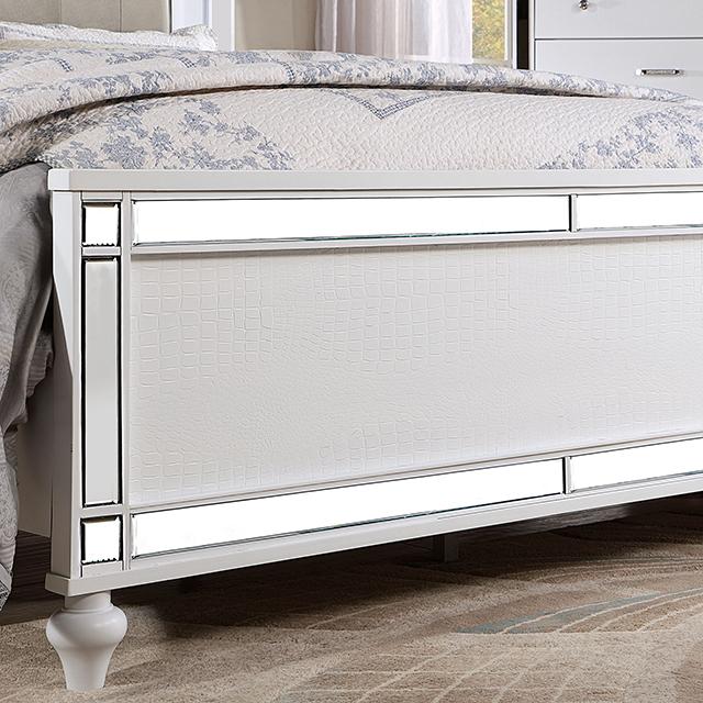 BRACHIUM Cal.King Bed, White - Imperial Furniture (Las Vegas, NV) - Multi Location