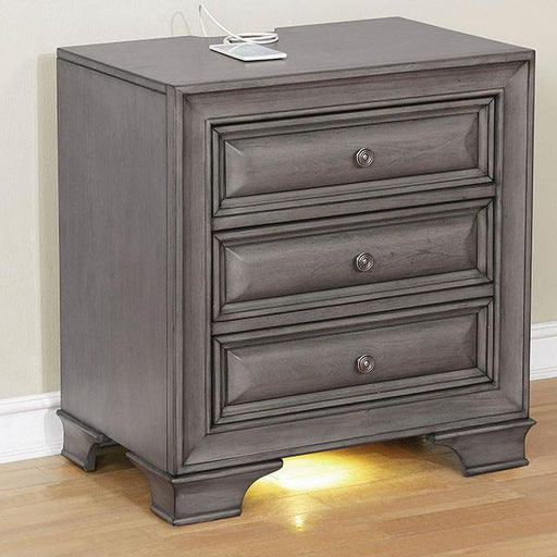 Brandt Gray Night Stand - Imperial Furniture (Las Vegas, NV) - Multi Location