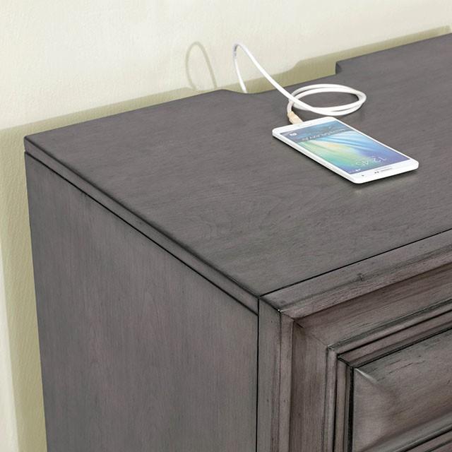Brandt Gray Night Stand - Imperial Furniture (Las Vegas, NV) - Multi Location