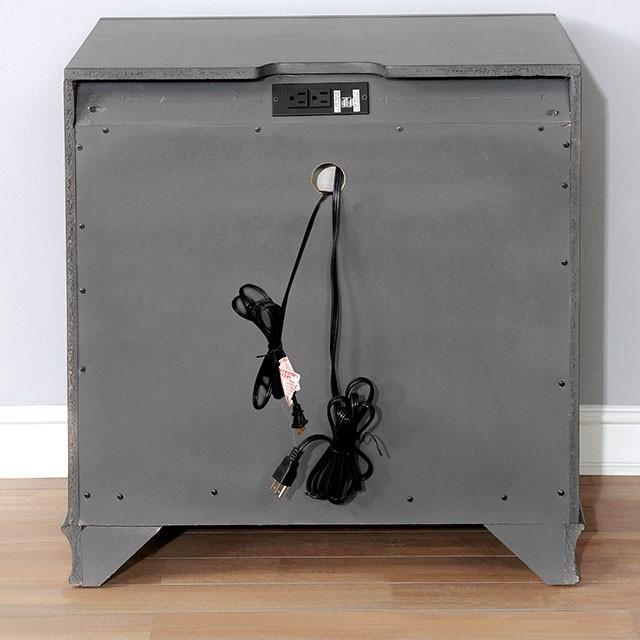 Brandt Gray Night Stand - Imperial Furniture (Las Vegas, NV) - Multi Location