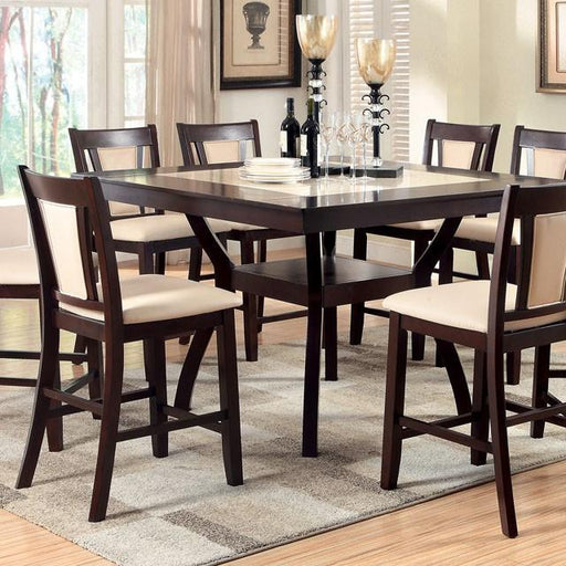 BRENT II Dark Cherry/Ivory Counter Ht. Table w/ Insert - Imperial Furniture (Las Vegas, NV) - Multi Location