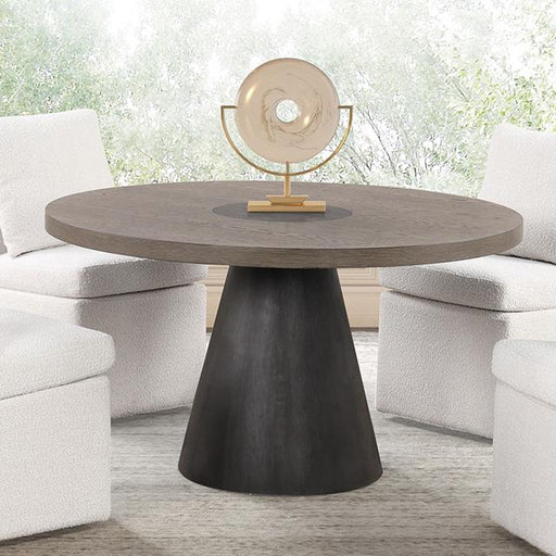 Broager 5 Pc Dining Set (White Swivel Chairs) - Imperial Furniture (Las Vegas, NV) - Multi Location
