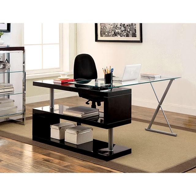 BRONWEN Black Desk - Imperial Furniture (Las Vegas, NV) - Multi Location