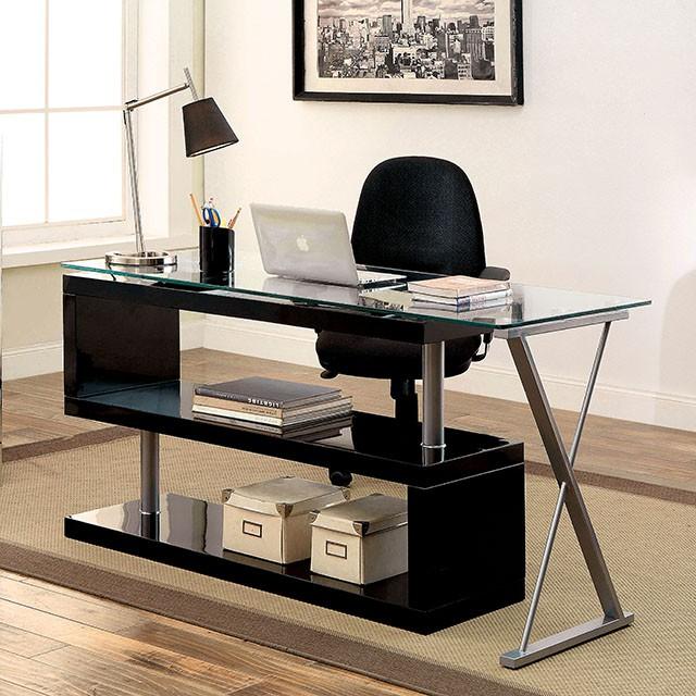BRONWEN Black Desk - Imperial Furniture (Las Vegas, NV) - Multi Location