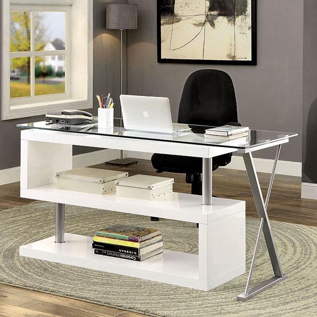 BRONWEN White Desk - Imperial Furniture (Las Vegas, NV) - Multi Location