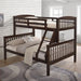 Brookings Twin/Full Bunk Bed White, Brown & Black - Imperial Furniture (Las Vegas, NV) - Multi Location