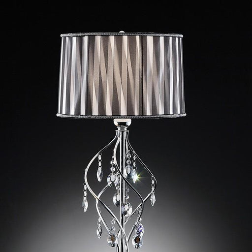 Arya Black/Chrome Table Lamp, Hanging Crystal - Imperial Furniture (Las Vegas, NV) - Multi Location