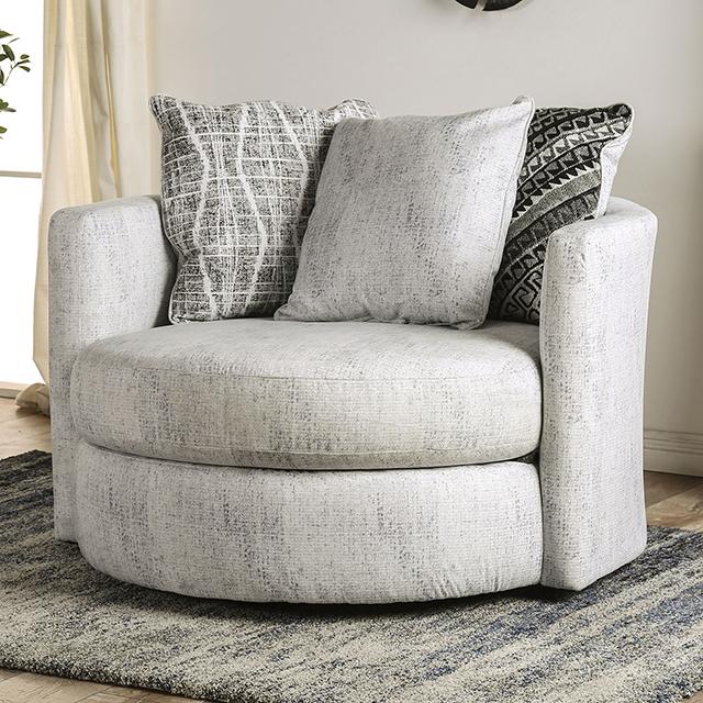 EIMEAR Swivel Chair, Off-white/Black - Imperial Furniture (Las Vegas, NV) - Multi Location