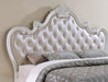 Ventresca E.King & Queen Bed White & Chrome - Imperial Furniture (Las Vegas, NV) - Multi Location