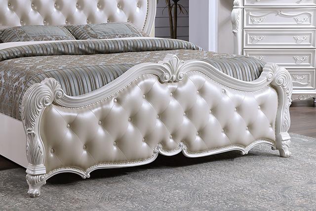 Ventresca 4 & 5 Piece Queen Bedroom Set White & Chrome - Imperial Furniture (Las Vegas, NV) - Multi Location