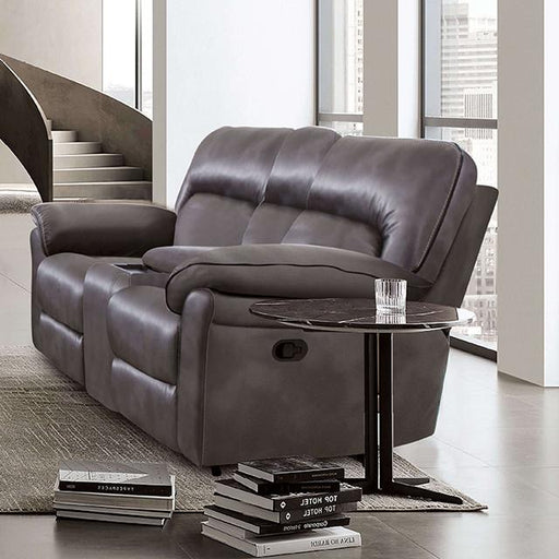 JOSIAS Loveseat, Dark Gray Leatherette - Imperial Furniture (Las Vegas, NV) - Multi Location