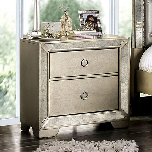 LORAINE Champagne Night Stand - Imperial Furniture (Las Vegas, NV) - Multi Location