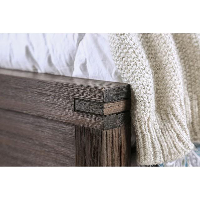 Rexburg Wire-Brushed Rustic Brown E.King & Full Bed - Imperial Furniture (Las Vegas, NV) - Multi Location