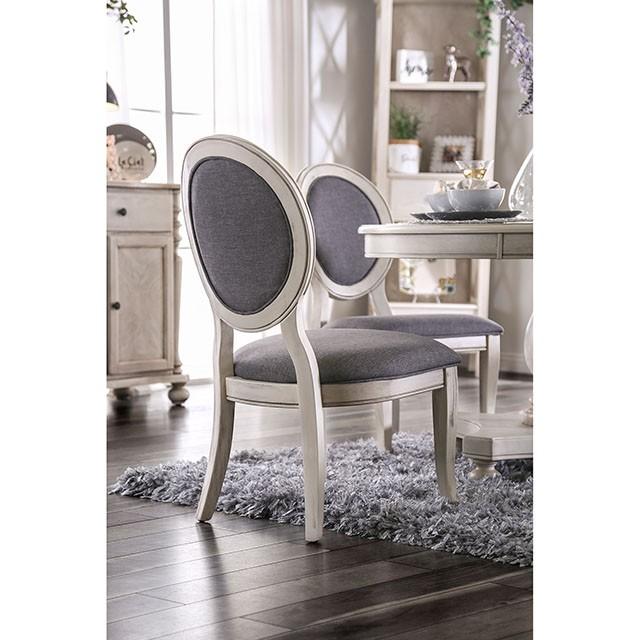 Kathryn Antique White/Gray Side Chair, Antique White (2/CTN) - Imperial Furniture (Las Vegas, NV) - Multi Location