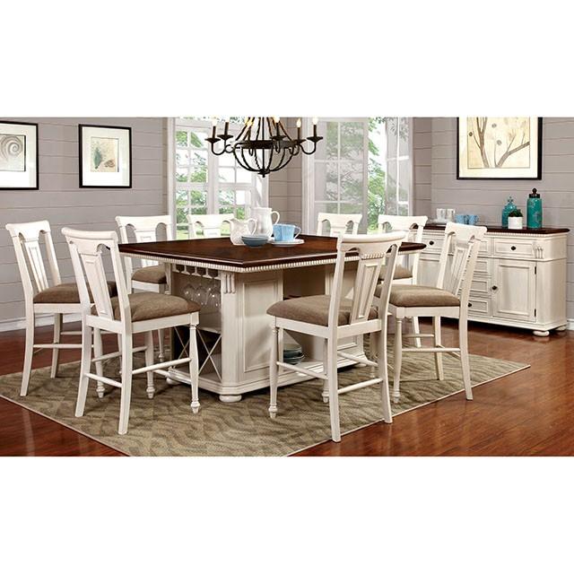 SABRINA Off White/Cherry Ctr.Ht. Chair, Cherry & White (2/CTN) - Imperial Furniture (Las Vegas, NV) - Multi Location