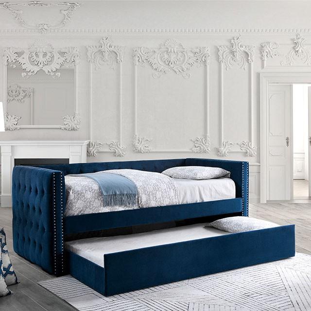 Susanna Navy Daybed w/ Trundle, Navy - Imperial Furniture (Las Vegas, NV) - Multi Location