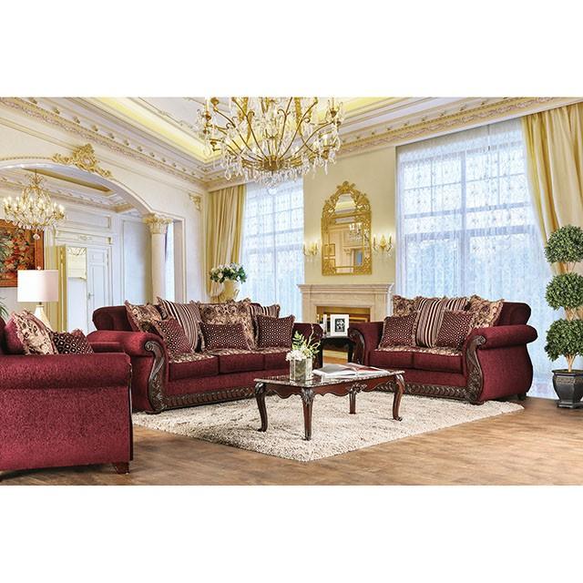 TABITHA Wine Love Seat, Wine - Imperial Furniture (Las Vegas, NV) - Multi Location