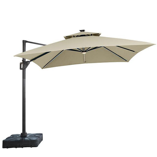 Sano 10 Ft Square Umbrella w/ Double Top w/ LED Light + 37" Large Base - Imperial Furniture (Las Vegas, NV) - Multi Location