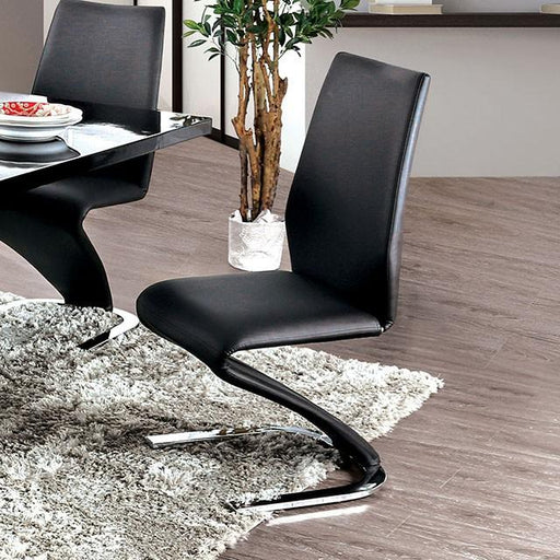 Midvale Black/Chrome Side Chair (2/CTN) - Imperial Furniture (Las Vegas, NV) - Multi Location