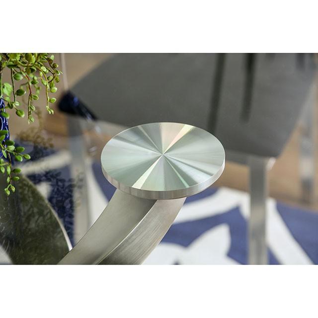 ROXO Silver/Black Round Dining Table - Imperial Furniture (Las Vegas, NV) - Multi Location