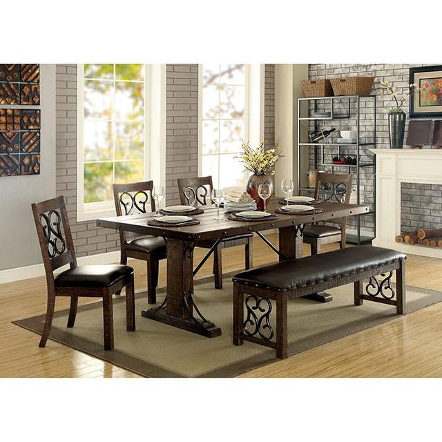 PAULINA Rustic Walnut/Espresso Bench - Imperial Furniture (Las Vegas, NV) - Multi Location