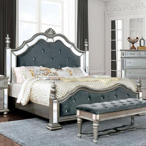 Azha Silver/Gray Cal.King & Queen Bed - Imperial Furniture (Las Vegas, NV) - Multi Location
