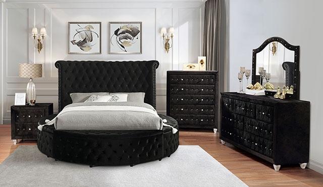 SANSOM E.King & Queen Bed, Black, Blue, & Grey - Imperial Furniture (Las Vegas, NV) - Multi Location