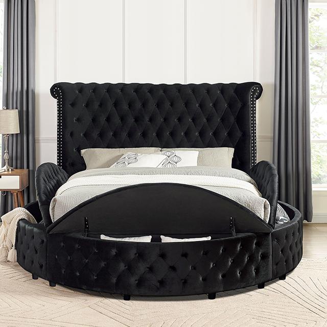 SANSOM E.King & Queen Bed, Black, Blue, & Grey - Imperial Furniture (Las Vegas, NV) - Multi Location