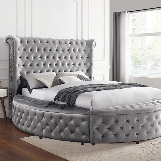 SANSOM E.King & Queen Bed, Black, Blue, & Grey - Imperial Furniture (Las Vegas, NV) - Multi Location