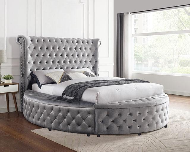 SANSOM E.King & Queen Bed, Black, Blue, & Grey - Imperial Furniture (Las Vegas, NV) - Multi Location