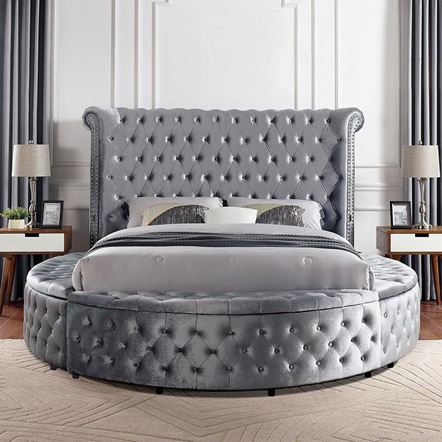 SANSOM E.King & Queen Bed, Black, Blue, & Grey - Imperial Furniture (Las Vegas, NV) - Multi Location