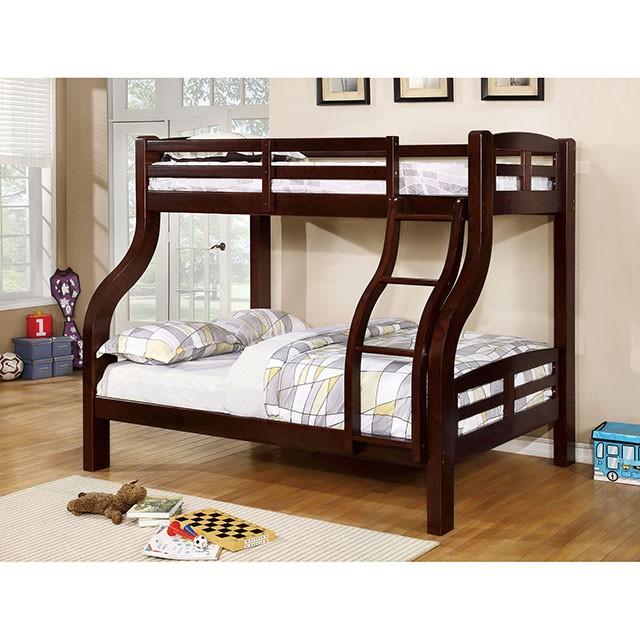 Solpine Espresso Twin/Full Bunk Bed - Imperial Furniture (Las Vegas, NV) - Multi Location