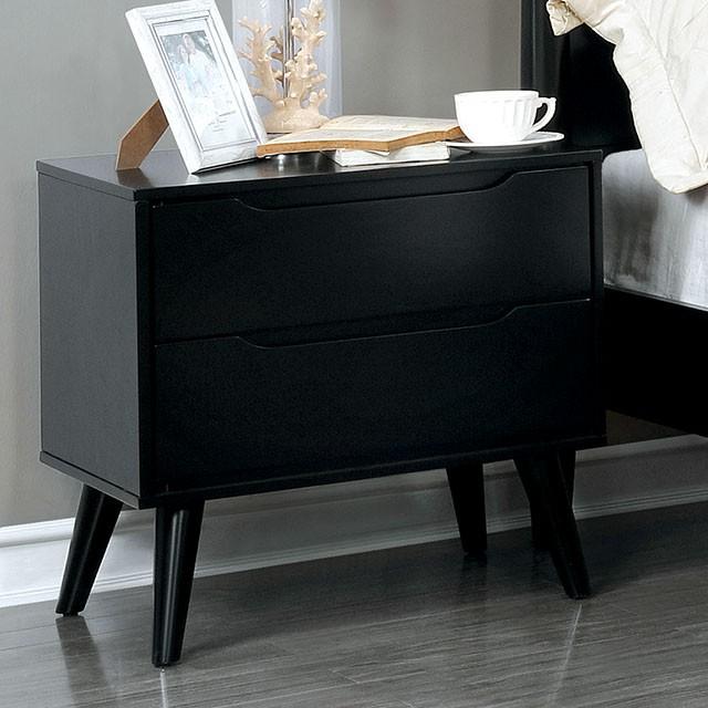 LENNART II Black Night Stand - Imperial Furniture (Las Vegas, NV) - Multi Location