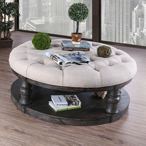 Mika Antique Gray Coffee Table w/ Cushion Top - Imperial Furniture (Las Vegas, NV) - Multi Location