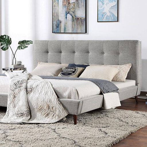 LEOMIN Cal.King, E.King, Full, & Queen Bed, Gray - Imperial Furniture (Las Vegas, NV) - Multi Location