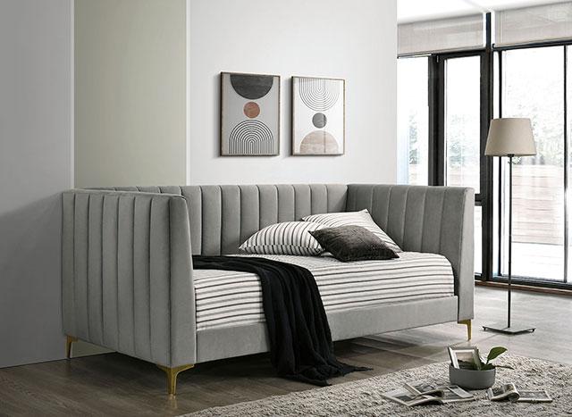 NEOMA Twin Daybed, Light Gray - Imperial Furniture (Las Vegas, NV) - Multi Location