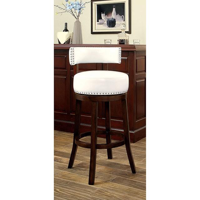 SHIRLEY Dark Oak/White 24" Bar Stool - Imperial Furniture (Las Vegas, NV) - Multi Location
