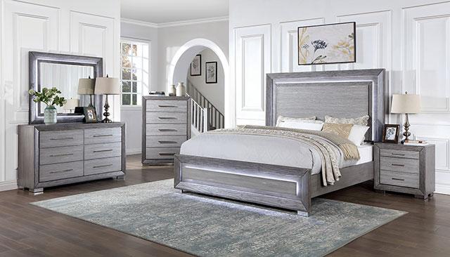 RAIDEN Cal.King, E.King, & Queen Bed, Gray - Imperial Furniture (Las Vegas, NV) - Multi Location
